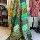 Silk Patchwork Kantha - Green-Queen/ King