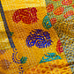 Silk Patchwork Kantha - Yellow- Queen/ King