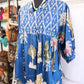 Indigo Bloom – Mixed Print Cotton Dress