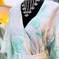 Mint Whisper – Handmade Cotton Wrap Midi Dress with Belt & Pockets (Medium) | Soft Boho Summer Dress