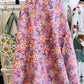 Lavender Wildflower | Hand Block Printed Kantha Quilt | 100% Cotton | Handmade | 90x110” Queen/King