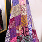 Silk Patchwork Kantha - Purple -Queen/ King