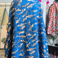 Indigo Shark Print Kantha Quilt | Cotton Lightweight Blanket | Throw/Twin Size