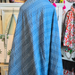 Turquoise Shark Print Kantha Quilt | Cotton Lightweight Blanket | Throw/Twin Size