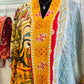 Handmade Kantha Poncho – Desert Muse | Unisex | 100% Cotton Boho Top