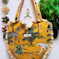 Heart-Shaped Quilted Tote Bag | Hand Block-Printed 100% Cotton | Handmade Zipper Tote