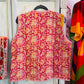 Handmade Reversible Kantha Vest – Saffron | 100% Cotton Jacket