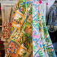 Wild Tropics | Patchwork Print Kantha Quilt | 100% Cotton | Handmade | 90x110” Queen/King