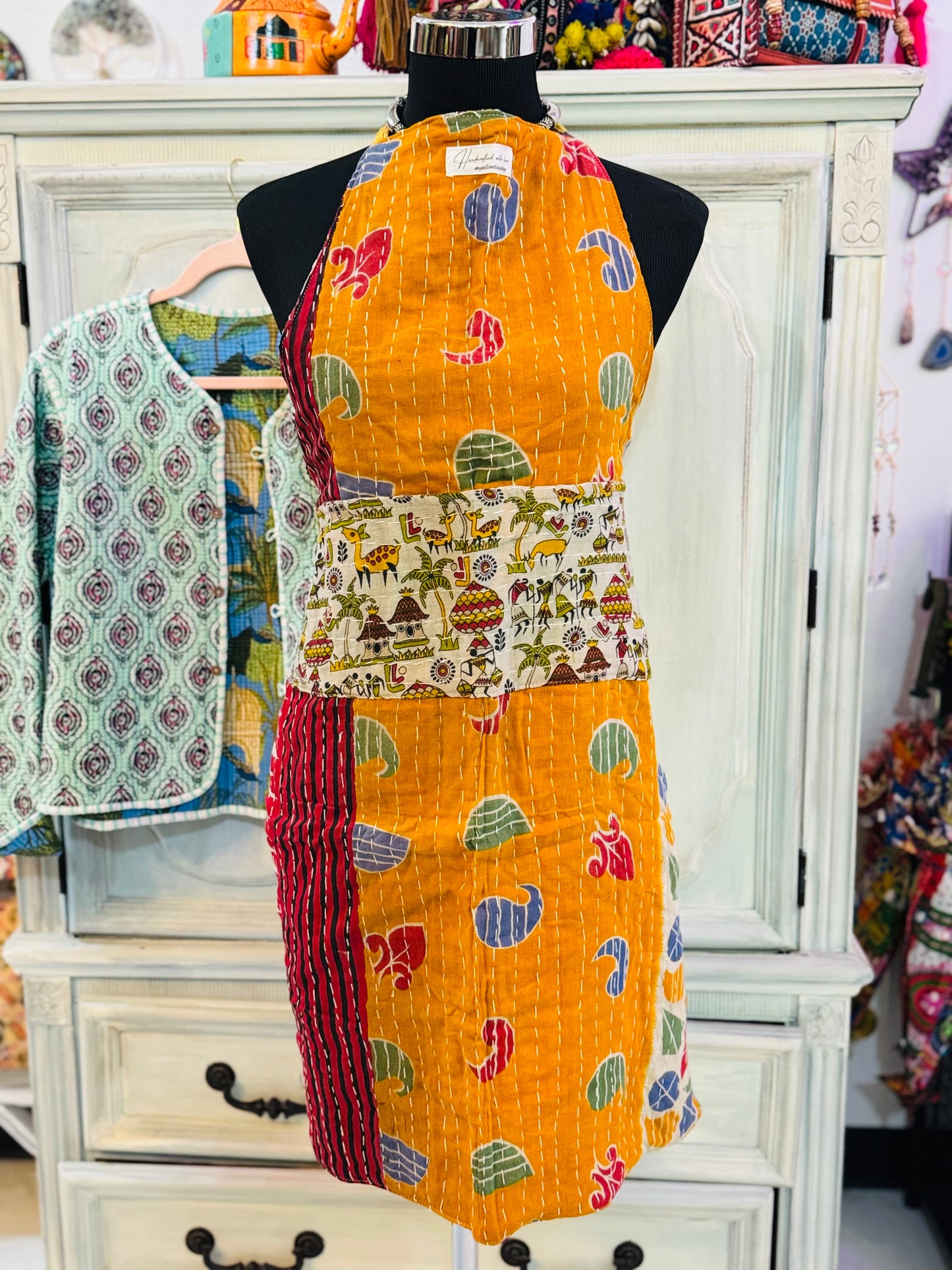 Reversible Kantha Apron-5