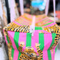 Pink & Green Tiger Print Quilted Duffel Bag – Handmade Block Print Weekender Travel Bag