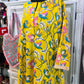 Golden Marigold Hand Block Print Cotton Maxi Dress – Women’s Long Sleeve Dress with Pockets