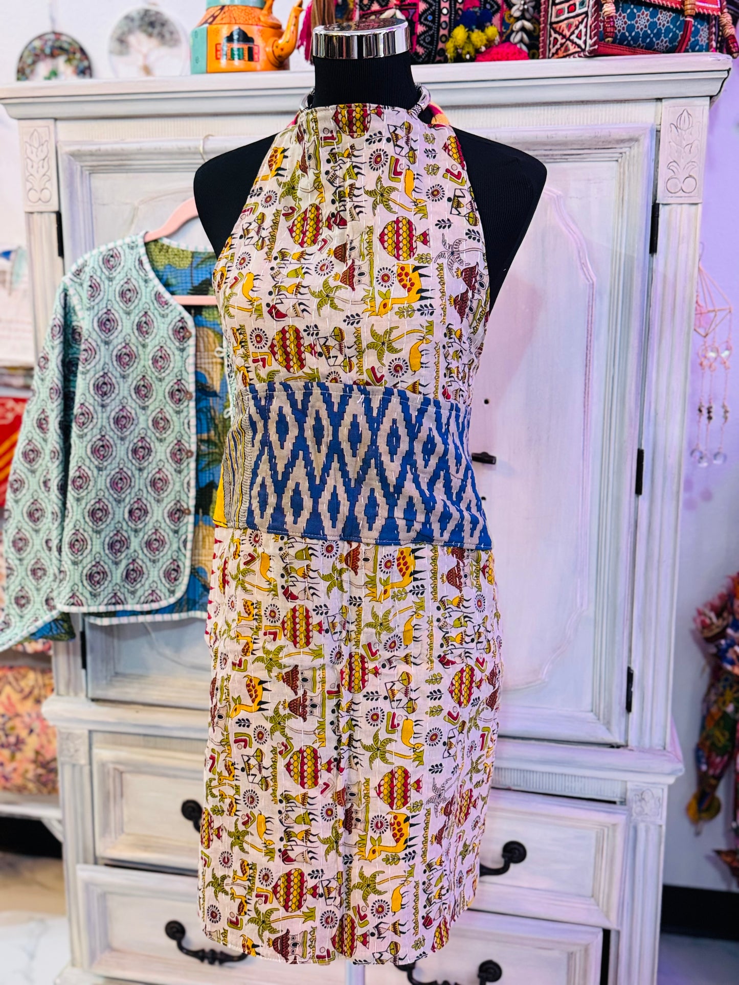 Reversible Kantha Apron-5