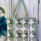 Green Shell Breeze Tote – Handmade Quilted Cotton Bag | Boho Everyday Tote