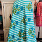 Ocean Bloom – Handblock Printed Kantha Quilt | Cotton | Handmade | Full Size