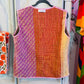 Handmade Reversible Kantha Vest – Marigold | 100% Cotton Jacket