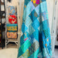Silk Patchwork Quilt Turquoise- Full