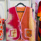 Handmade Reversible Kantha Vest – Rosewood | 100% Cotton Jacket