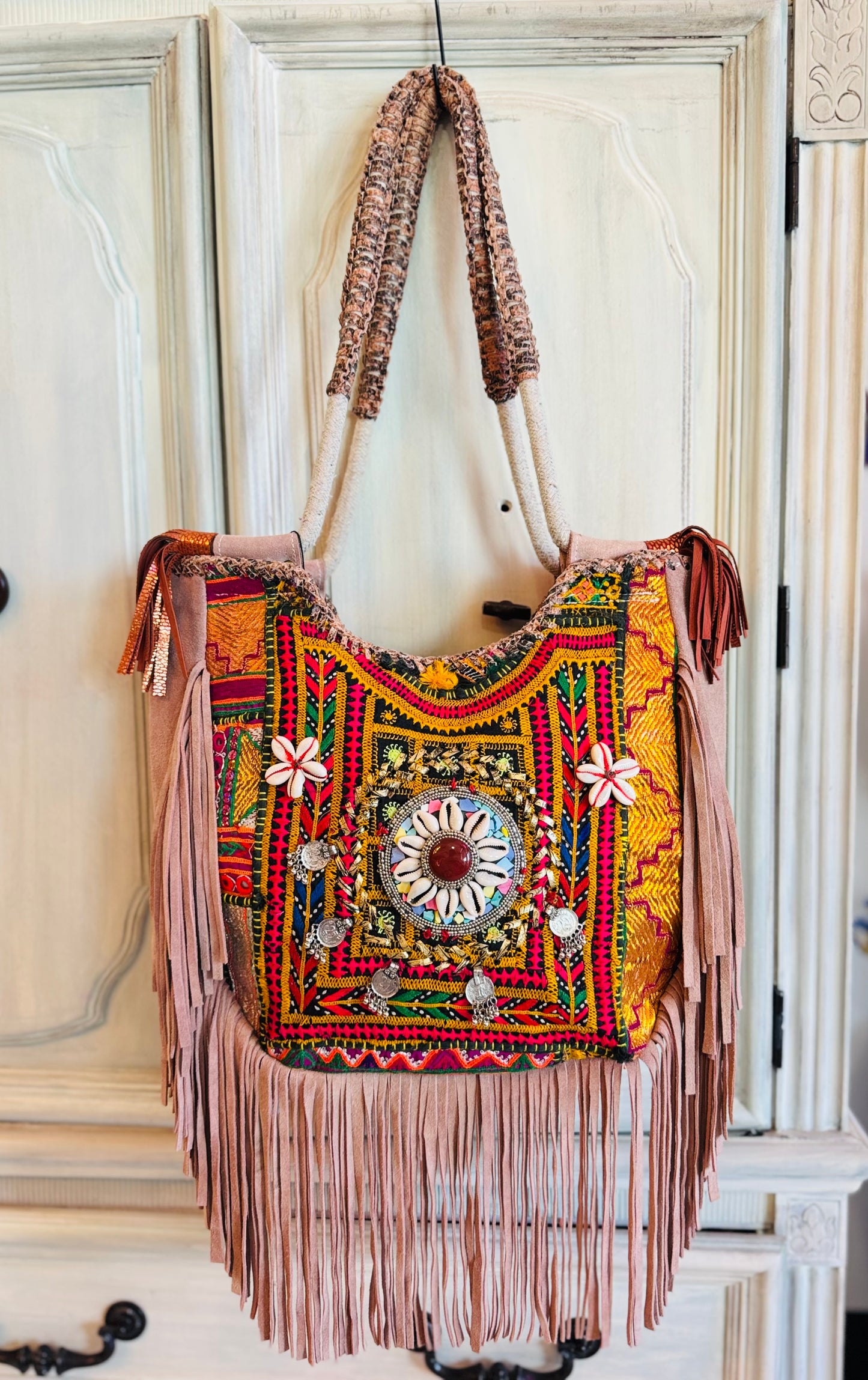 Shoulder Bag with Tassels