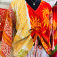 Marigold Ember Butterfly 2-Way Top – Handmade | 100% Cotton Boho Blouse