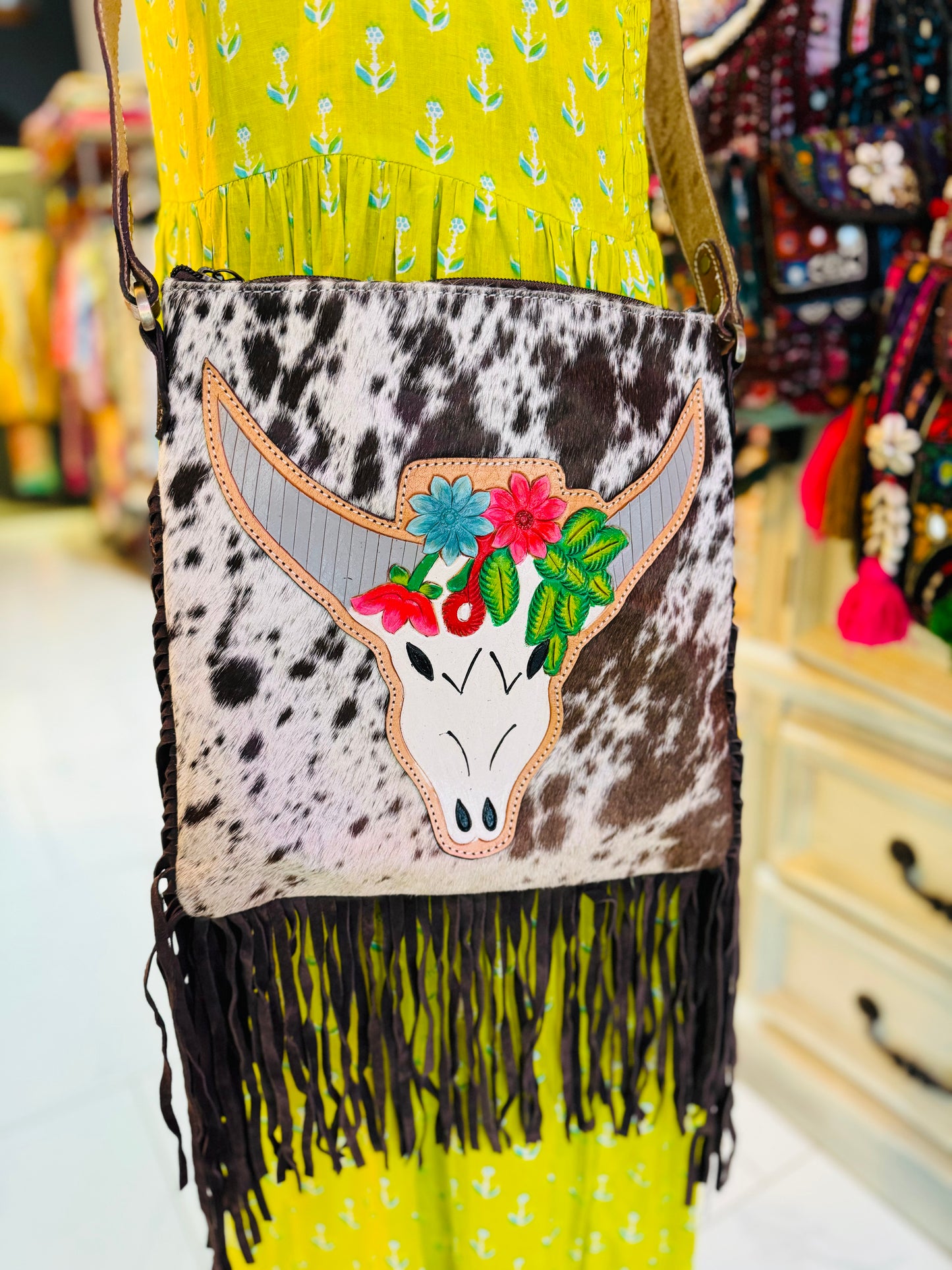 Longhorn Floral Bag