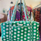 Handmade Quilted Weekender Bag – Travel Duffel - Polka Dots