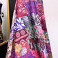 Silk Patchwork Kantha - Purple -Queen/ King