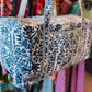 Handmade Quilted Weekender Bag – Travel Duffel - Blue Botanicals