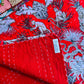 Jungle Print- Red- Handblock Printed Kantha Quilt | Cotton | Handmade