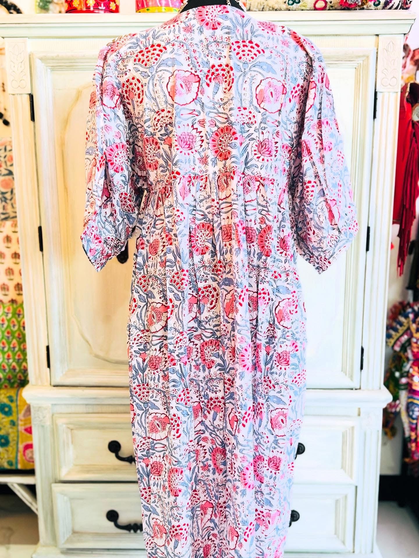 Owlet Bloom – Mixed Print Cotton Dress