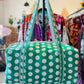 Handmade Quilted Weekender Bag – Travel Duffel - Polka Dots