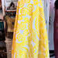Boho Sun Mini - Yellow – Handblock Printed Kantha Quilt | Cotton | Handmade