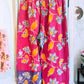 Dragonfruit Bloom – Handmade Kantha Cotton Pants | Color Block Boho Trousers | Pockets