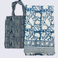 Handblock Cotton Beach Towel with Bag | Oversized Lightweight Travel Picnic Towel 72x45