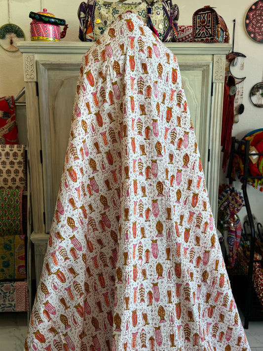 Rainbow Reef – Handmade Kantha Quilt | 100% Cotton | Collector’s Edition