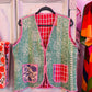 Handmade Reversible Kantha Vest – Berry | 100% Cotton Jacket