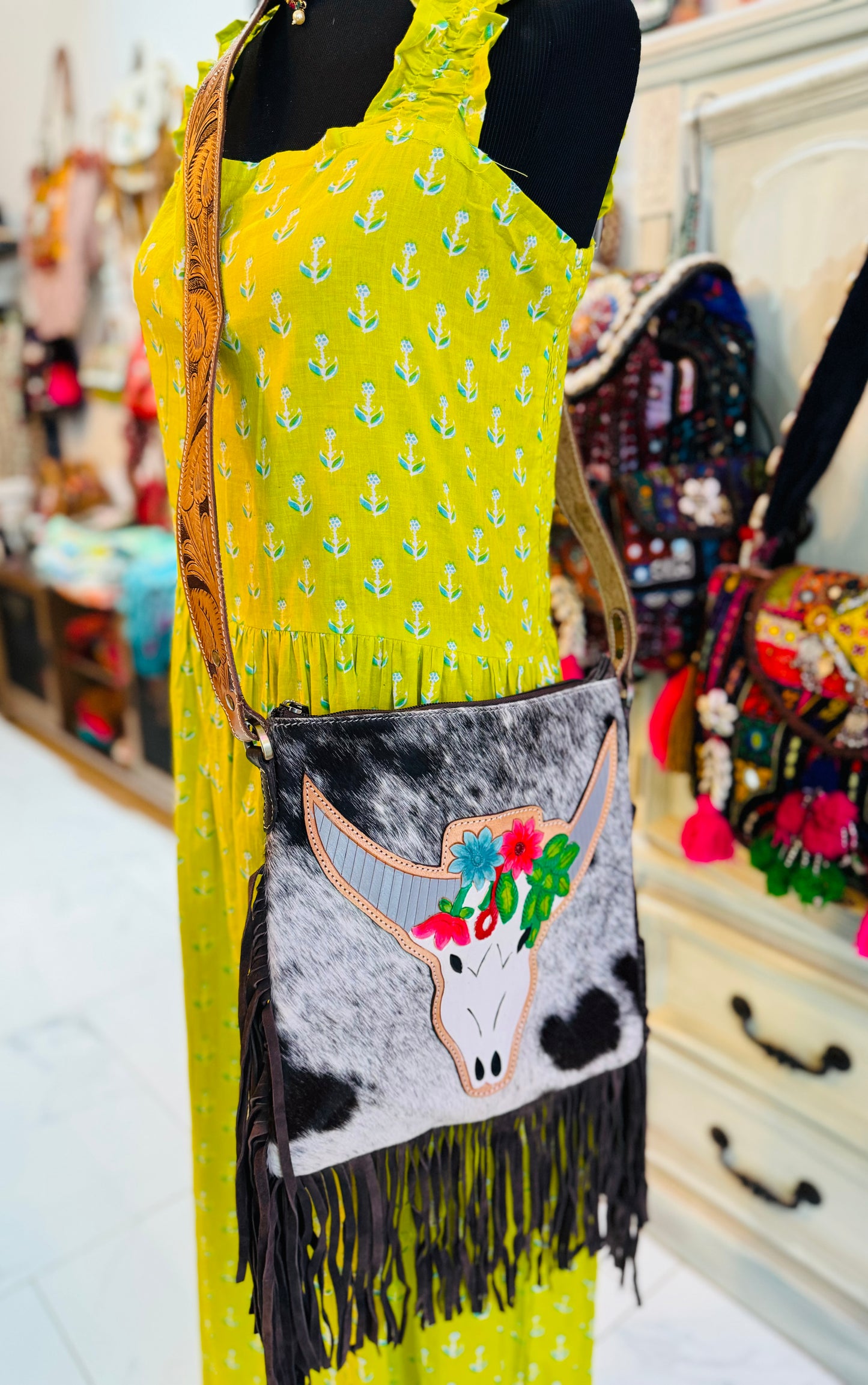 Longhorn Floral Bag