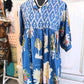Indigo Bloom – Mixed Print Cotton Dress