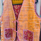 Handmade Reversible Kantha Vest – Amber | 100% Cotton Jacket