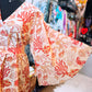 Coral Muse – Handmade Cotton Dress with Belt & Pockets (Medium) | Coastal Statement Dress