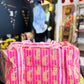 Hot Pink Leopard Print Quilted Duffel Bag – Handmade Animal Print Weekender Cotton Travel Bag