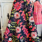 Midnight Dahlia – Handblock Printed Kantha Quilt | Cotton | Handmade | Full Size