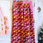 Merlot Marigold – Handmade Kantha Cotton Pants | Wide Leg Boho Trousers | Pockets