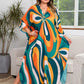 Retro Waves Color Kaftan – Free Size, Vibrant Print