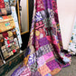 Silk Patchwork Kantha - Purple -Queen/ King