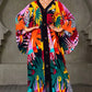 Tropical Sunset Kaftan – Silky Soft, Vibrant, One Size