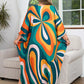 Retro Waves Color Kaftan – Free Size, Vibrant Print
