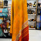 Tulips Saree Kantha Quilt – Twin Size - Throw Blanket