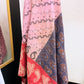 Flowers & Paisleys Saree Kantha Quilt – Twin Size - Throw Blanket