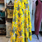 Jungle print with palm trees handblock printed on 100% cotton- throw size- twin size