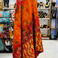 Tulips Saree Kantha Quilt – Twin Size - Throw Blanket